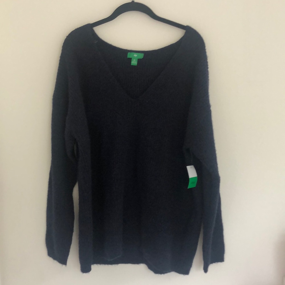 dip navy blue knitted sweater